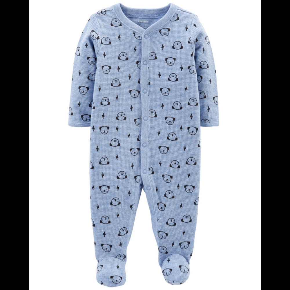 CARTER'S Preemie Dog Snap-Up Thermal Sleep & Play
